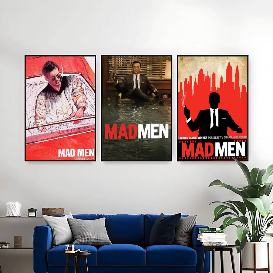 M-Mad M-Men Film Poster Leinwanddruck Modernes Wandbild für Wohnzimmer und Schlafzimmer Multicolour - Bild 4