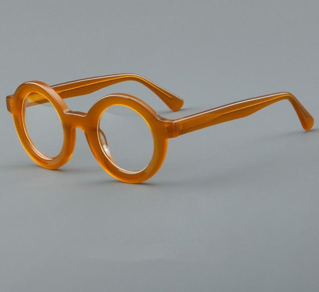 Bai Fen Bai Electronic 3C Korrektionsbrille, Acetat, Vollrand, Rund, Unisex, brown - Bild 1