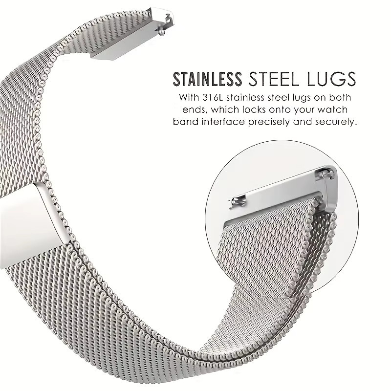 NEY Uhrenarmband Milanaise, Edelstahl, Silber, Unisex - Bild 2