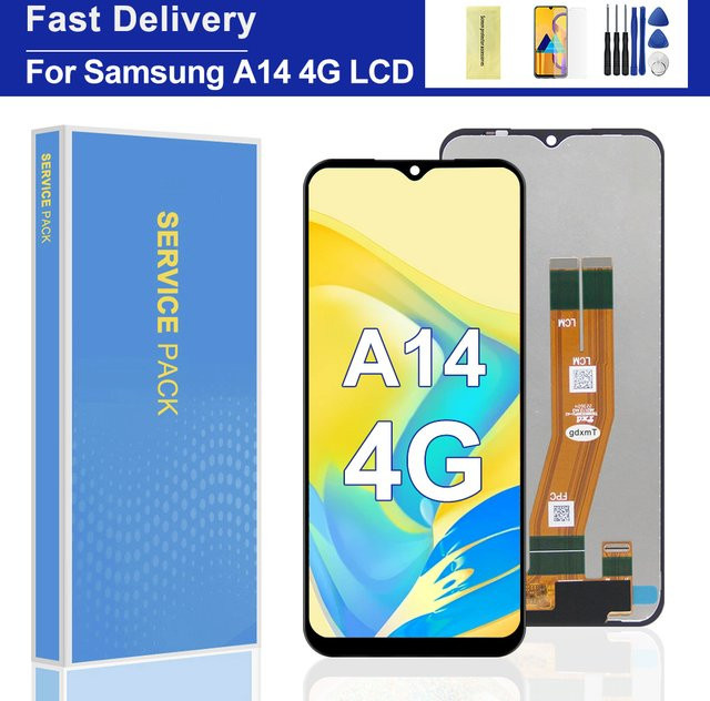 Samsung Ersatzbildschirm mit 6,6 Zoll LCD-Display und Touchscreen-Digitizer-Baugruppe für A14 4G LTE A145F A145P A145M in Schwarz - Bild 1
