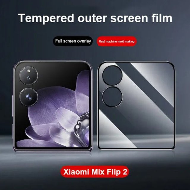 Xiaomi Mix Flip 2 5G Ultra HD Clear 3D gebogenes gehärtetes Glas Displayschutzfolie, transparent, 9H Härtegrad, Full Cover Anti-Scratch - Bild 1