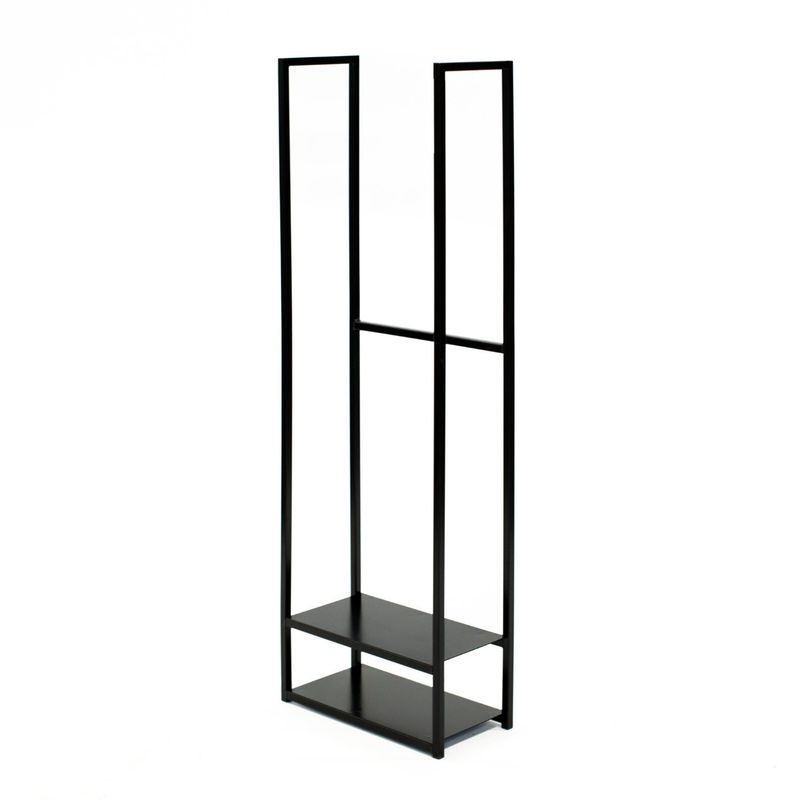 Westmann Kaminholzregal Porthos aus Stahl in Schwarz, Tiefe: 20 cm, Breite: 40 cm, Höhe: 120 cm - Bild 2