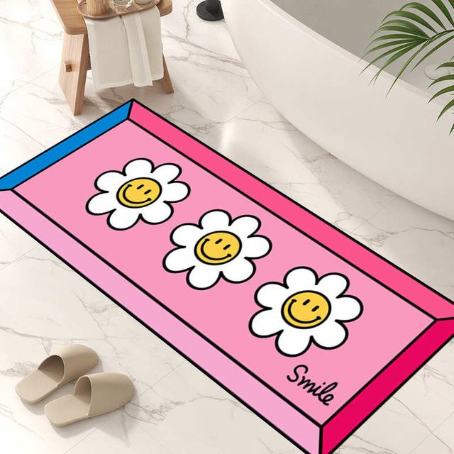 VIKAMA INS Sonnenblumen Kieselalgen-Schlammmatte, floral, rutschfest und schnell trocknend, B/T: 120 x 40 cm - Bild 1