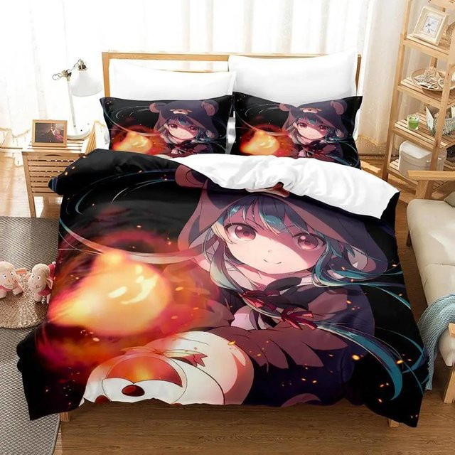 Anime Kuma Kuma Kuma Bär Bettwäscheset mit Reißverschluss für Kinder und Erwachsene, B/H: 135 x 200 cm - Bild 1