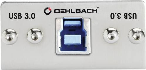 Oehlbach PRO IN MMT-C USB.3 B/A USB 3.2 Gen 1 Multimedia-Einsatz mit Kabelpeitsche in Silber - Bild 1