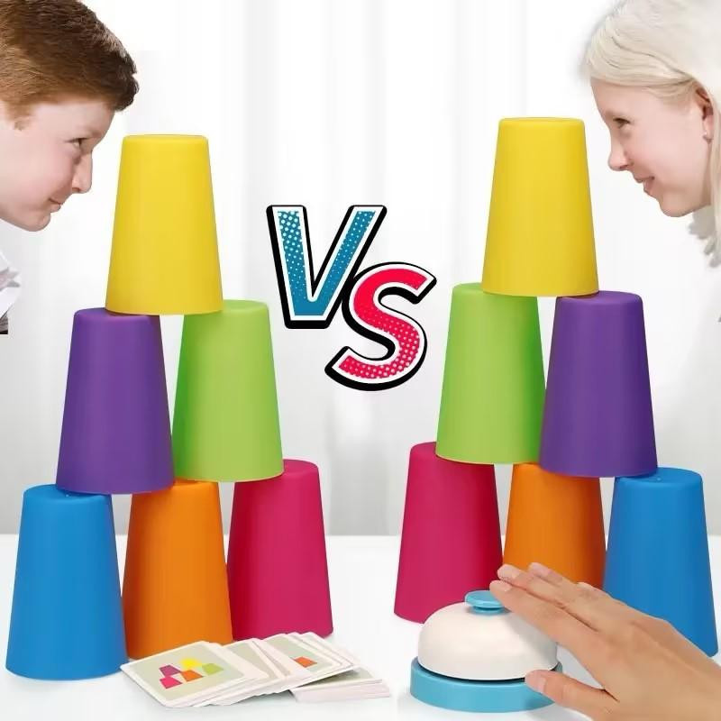 XDR Montessori Stapelbecher Geschwindigkeitsspielzeug mit Karte - Bild 4