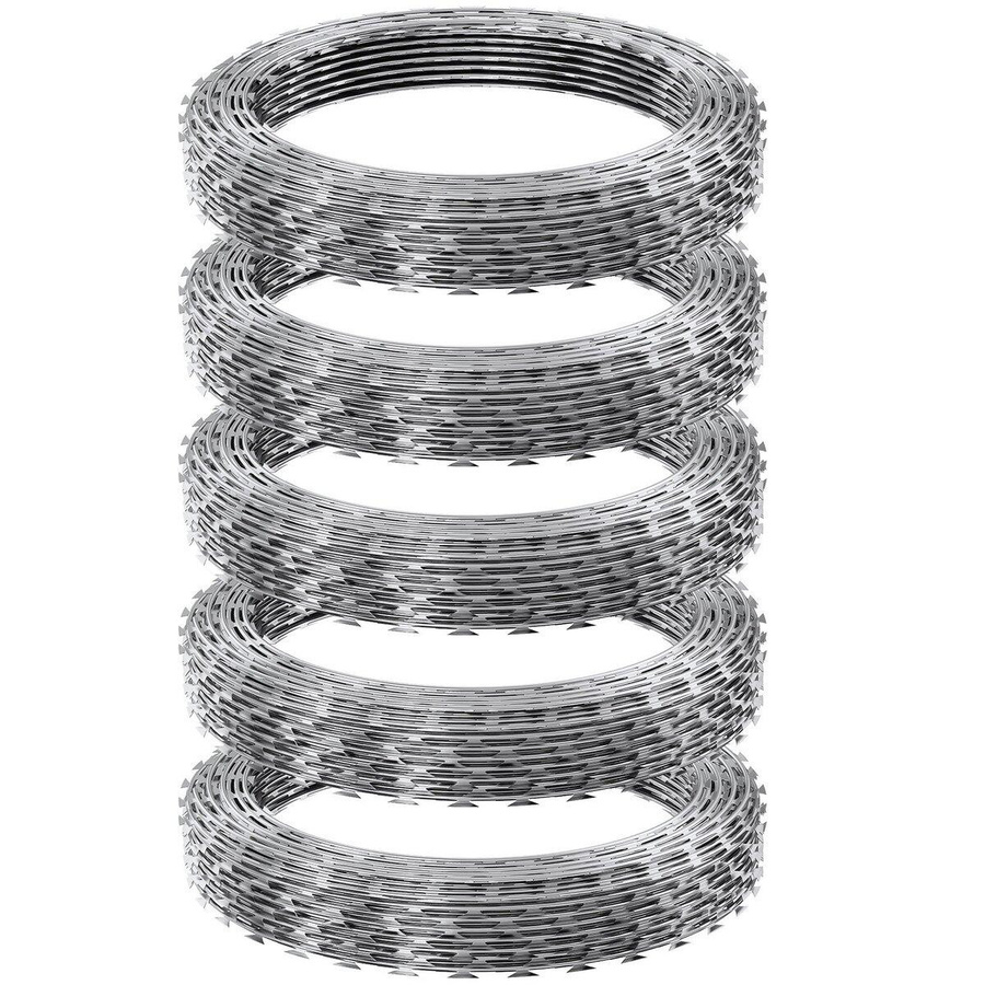 Buying Solutions MB Stacheldraht aus verzinktem Stahl, 5 Rollen, Silber, Länge: 75 m - Bild 3