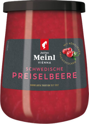 Julius Meinl Schwedische Preiselbeere mit Fruchtstücken 350 g - Bild 1