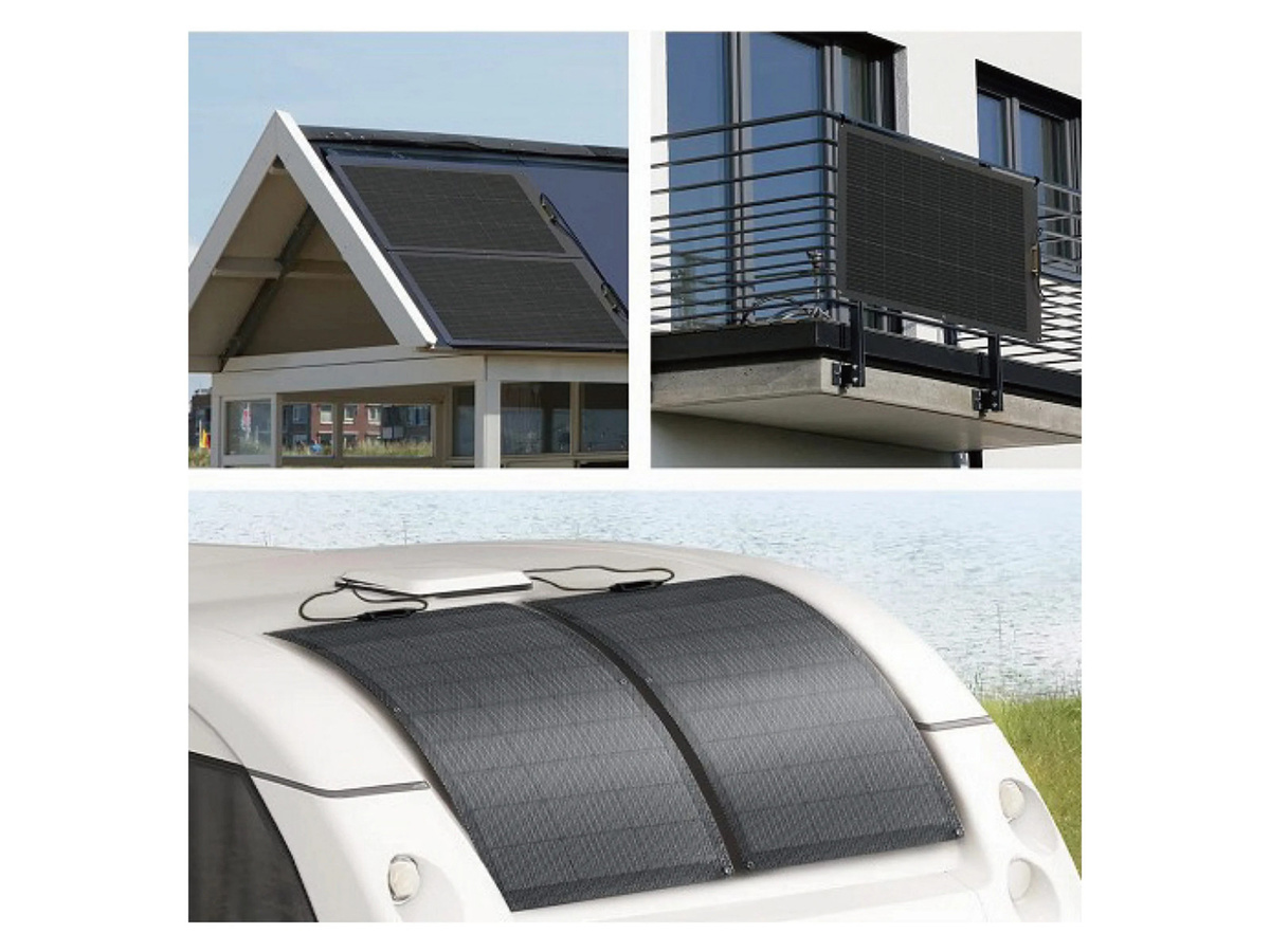 EcoFlow Balkonkraftwerk 900Wp mit flexiblen Solarmodulen in Full Black inklusive WiFi und Befestigungsset - Bild 2