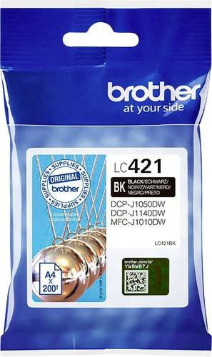 Original Brother Tintenpatrone LC-421BK Schwarz für Inkjet-Drucker - Bild 1