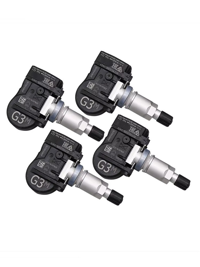 GANGLE Reifensensor Set 4 Stück für Fiat 124 und Mazda 2 3 5 CX-3 CX-5 CX-7 CX-9 MX-5 Reifendruckkontrollsystem TPMS 433 MHz in Schwarz - Bild 3