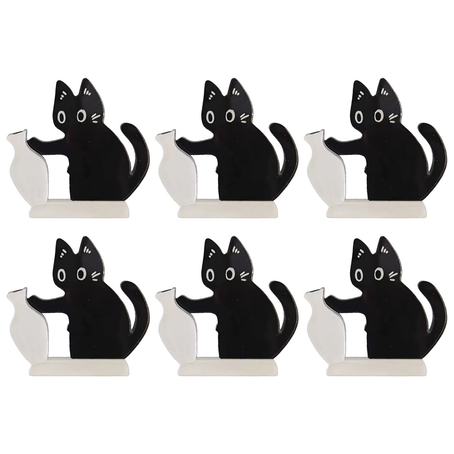 APWIKOGER Acryl Katzenbart-Sammlungsornamente Magnetische Cartoon-Katzenhaar-Aufbewahrungsbox in Schwarz - Bild 5