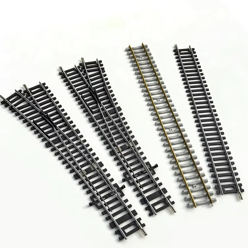FunTrying H0-Modellbahn-Gleise, Stromversorgbare Nickel-Silber-Schmalspur-Kurven- und Spurwechselgleise, 1:87 - Bild 2