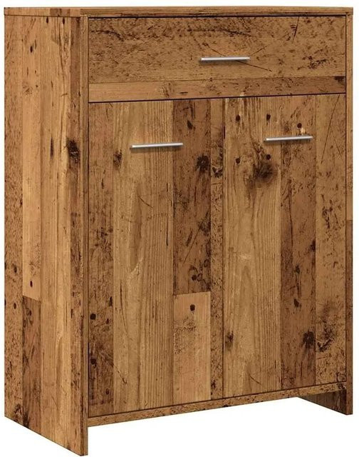 vidaXL Badschrank in Altholz-Optik, braun, B/T/H: 60 x 33 x 80 cm - Bild 1