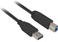 Sharkoon USB 3.2 Gen 1 Kabel USB-A auf USB-B in Schwarz - Bild 1