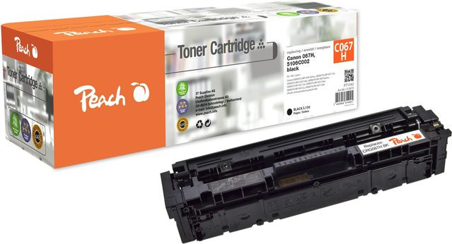 Peach XL Toner Schwarz für Canon iSENSYS MF 655 Cdw und MF 657 Cdw, ersetzt Canon 067H (wiederaufbereitet) - Bild 1