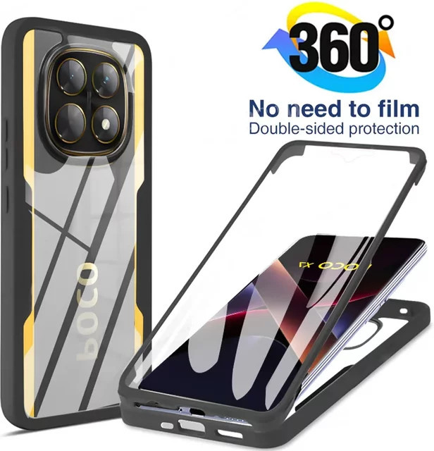 Robustes 360 Full Bumper Gehäuse für Xiaomi Poco F8 Ultra F7 F6 F5 F3 M6 M5 Pro X7 X6 Pro X5 X4 GT X3 NFC in Rot - Bild 1