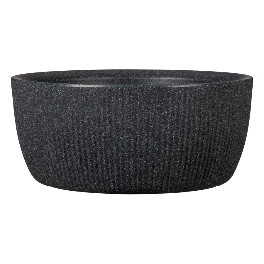 Scheurich Pflanzschale Linetto mit Rillenprofil in Stony Black, Durchmesser: 28,6 cm, Höhe: 12,6 cm - Bild 2