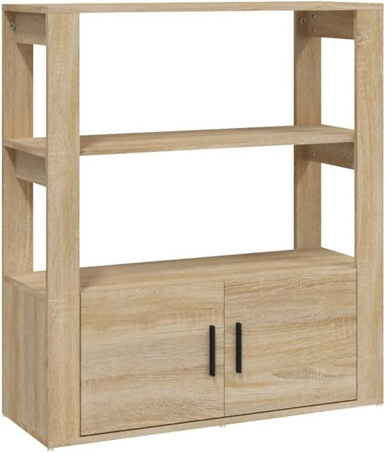 vidaXL Sideboard Sonoma-Eiche in Braun aus Holzwerkstoff, B/T/H: 80 x 30 x 90 cm - Bild 1