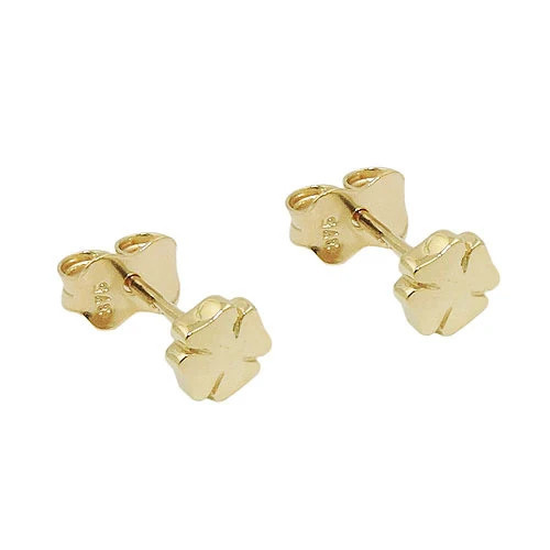 Colfem Ohrstecker Kleeblatt, 375 Gold, Unisex - Bild 1