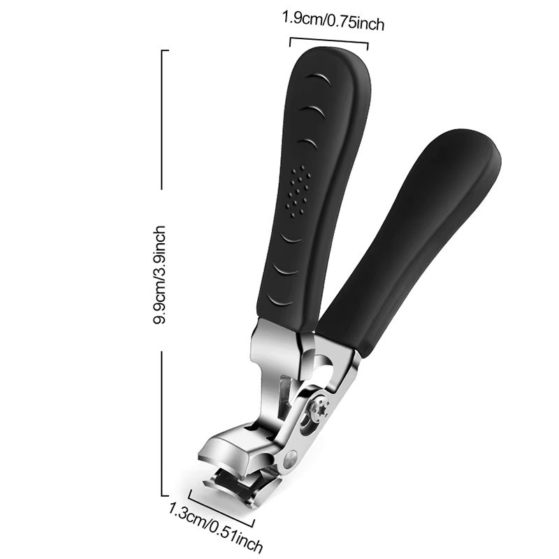 Andvictory Nagelknipser Winkelkopf, schwarz, glänzend, Unisex - Bild 6