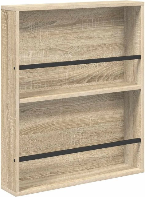 vidaXL Magazinregal Sonoma-Eiche modern Wandmontage mit verstellbaren Regalböden B/T/H: 60 x 12 x 70 cm - Bild 1