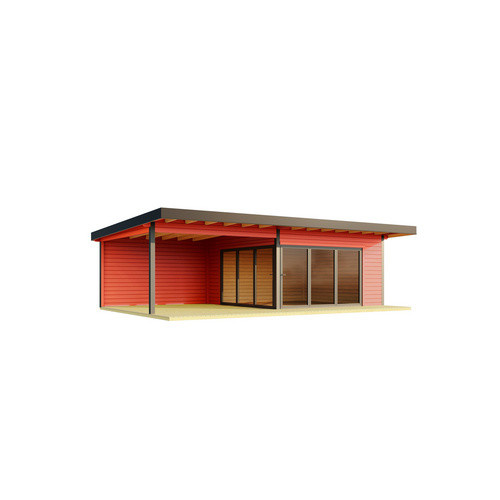 Lasita Holz-Gartenhaus Domeo mit Pultdach in Schwedenrot, B/T/H: 450 x 450 x 258 cm - Bild 3