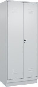 C+P PSA Doppel-Spind Classic PLUS mit Sockel, 2 Abteile, Grau, B/T/H: 80 x 50 x 195 cm - Bild 1