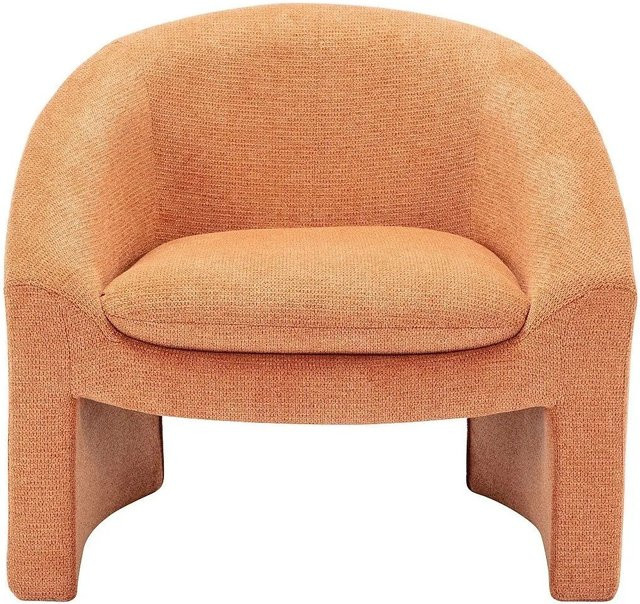 Sessel Ossana mit gerader Rückenlehne von Vente-unique in Terracotta Orange Stoff, Breite: 83 cm - Bild 1