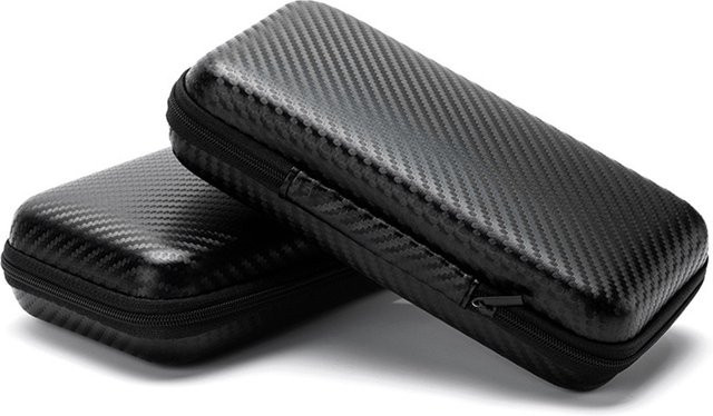 Tragbare EVA Aufbewahrungstasche mit Reißverschluss in Schwarz für Handy-Ladegeräte, mobile Festplatten, USB-Sticks und Datenkabel - Bild 1