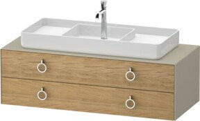 Duravit Waschtischunterschrank White Tulip in Weiß, Breite: 130 cm, Tiefe: 55 cm, Höhe: 40,8 cm - Bild 1