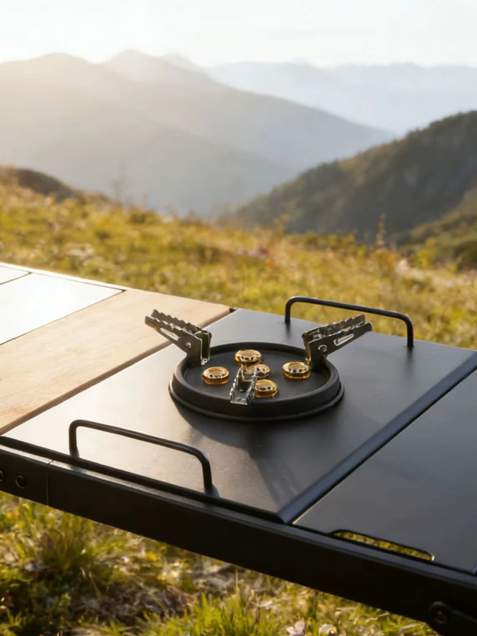 Pandatour IGT Gaskocher Messingkocher mit 11000W Hochleistung in Gold und Schwarz für Camping und Picknick - Bild 6