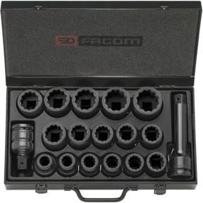 Facom IMPACT-Steckschlüssel Set 18-teilig 3/4 Zoll in Schwarz - Bild 1