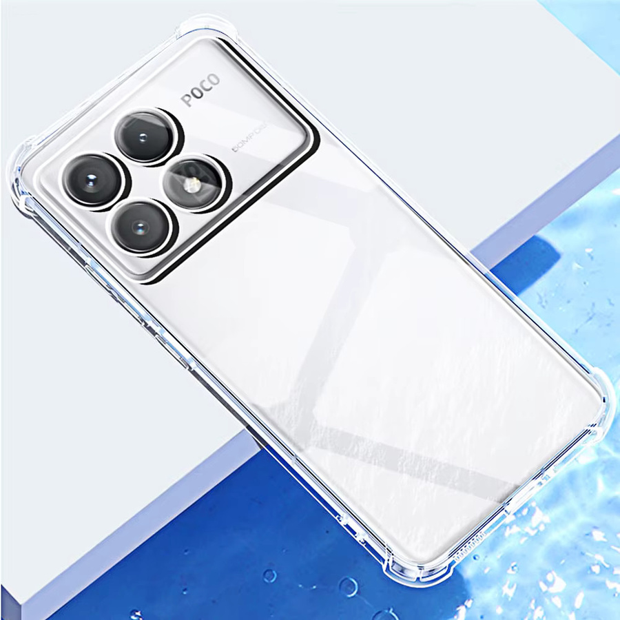 Stoßfeste Handyhülle für Xiaomi Poco F6 Pro F5 F4 F3 GT in Transparent mit Clear-Rückseite - Bild 6