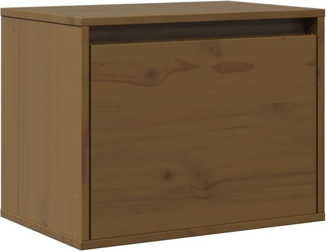 vidaXL Wandschrank aus Kiefernholz in Honigbraun, B: 45 cm, T: 30 cm, H: 35 cm - Bild 1