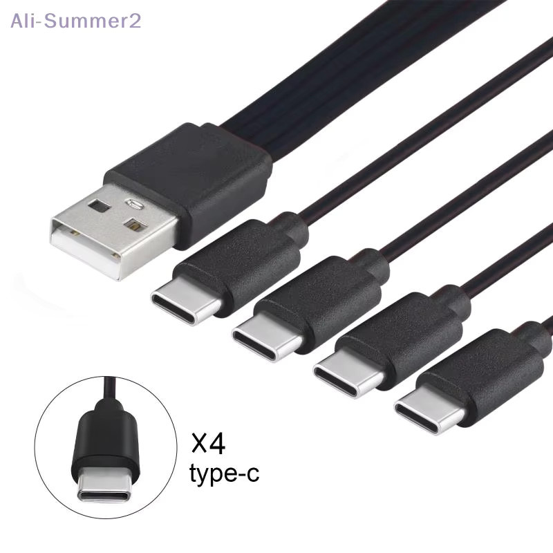 Summer2 4-in-1 Multi-USB-C-Splitterkabel für Laptops, Tablets und Huawei PC, Schwarz - Bild 3