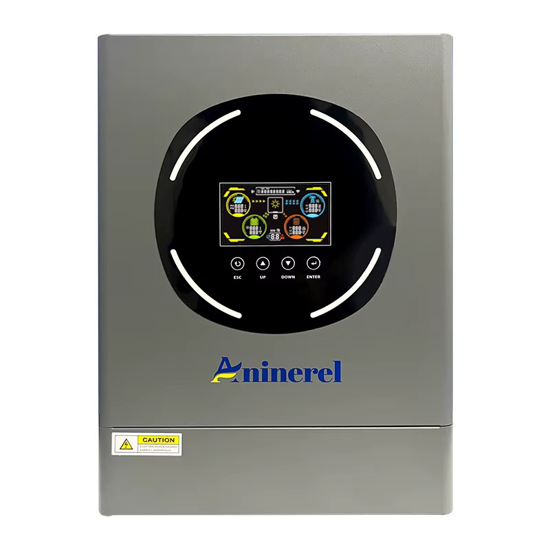 Aninerel Hybrid-Wechselrichter mit MPPT Solarladeregler in Grau, 2KW/4KW, 12V/24V, 220V, 60A/120A, PV 160VDC-500VDC - Bild 5