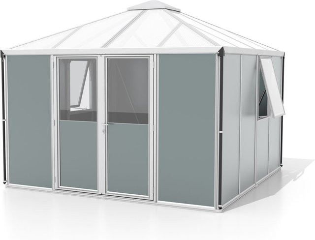 Vitavia Gerätehaus Universum aus Alu in Salbei Grün mit 10,2 m² Fläche - Bild 1