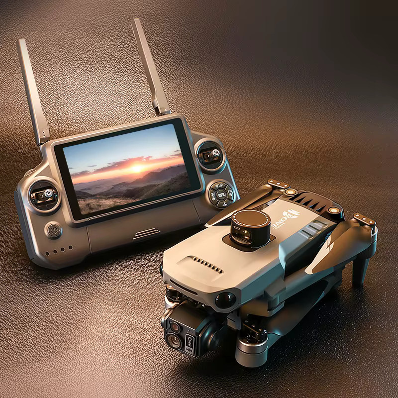 Tccicadas 8K RC-Drohne mit 3-Achsen-Gimbal, 7,2-Zoll-Touchscreen FPV-Fernbedienung, Hindernisvermeidung, GPS-Rückkehr und Airdrop in Grau - Bild 5