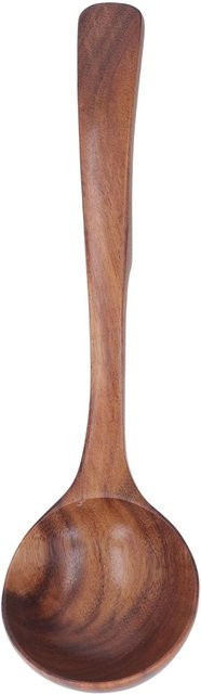 TOMTOP JMS Holz Schöpflöffel aus Massivholz in Braun mit Aufhängeschlaufe - Bild 1