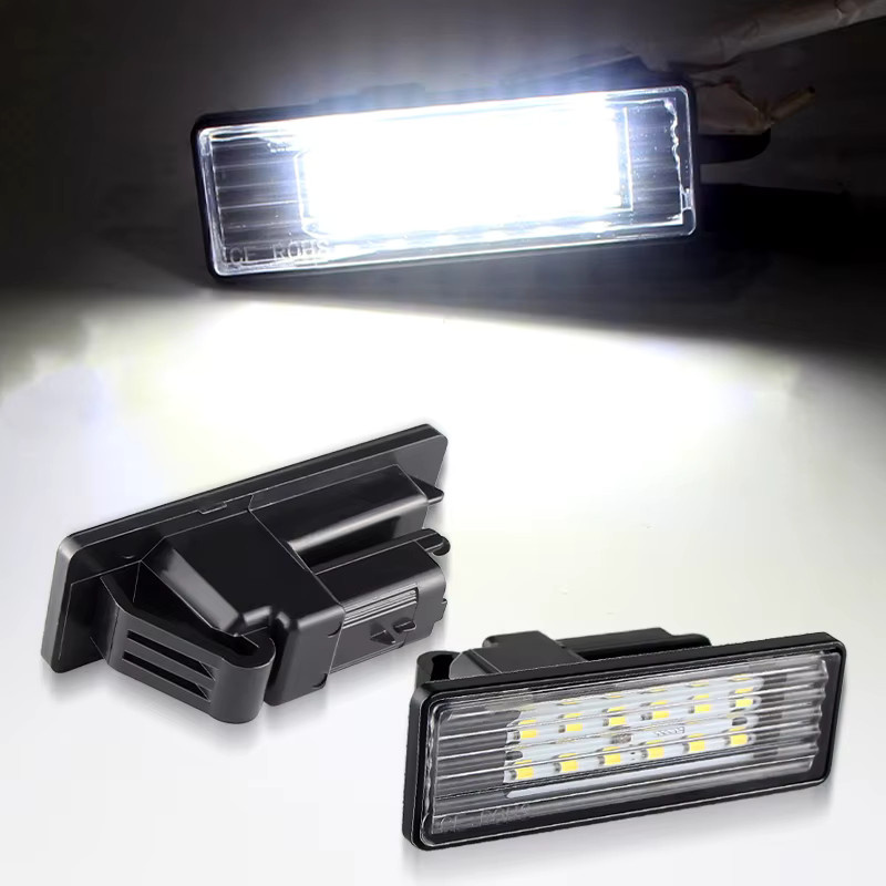 2er Set LED-Nummernschildbeleuchtung APMATAUTO in Schwarz für Peugeot und Citroen, OEM 9815225980 27310588 - Bild 3
