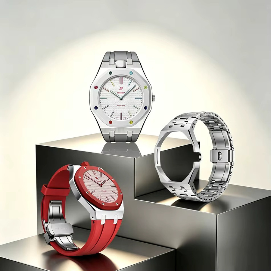 Swatch Ersatz-Mod-Kit Taschenuhr, Edelstahlgehäuse, Silikonkautschukarmband, Silber, Unisex - Bild 2