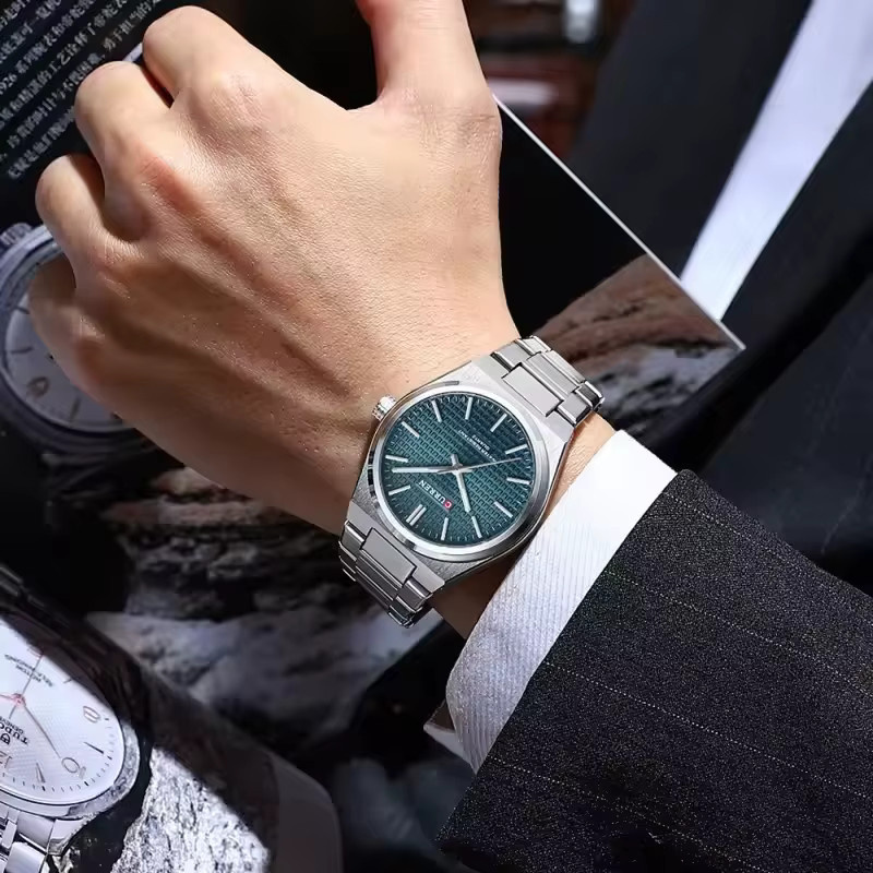 CURREN Armbanduhr Quarz, Edelstahl, Silber, Herren - Bild 2