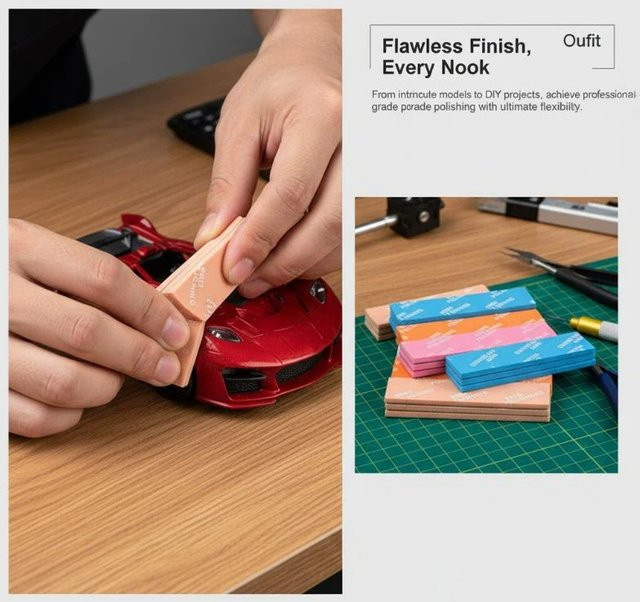 MYPANDA DIY-Modellbauwerkzeug-Set, 9-teiliges Set, Halbstarre Schleifstäbe - Bild 1