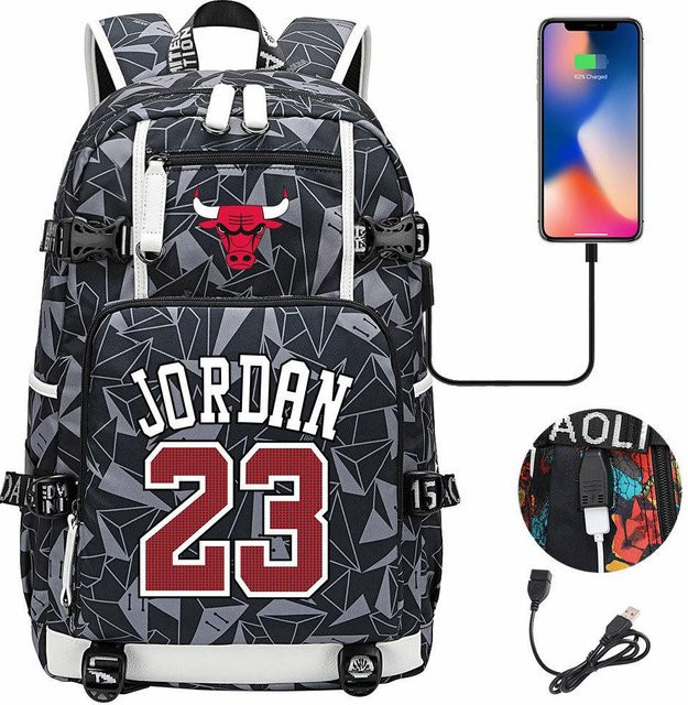 3-teiliges Schulrucksack-Set für Schüler aus Oxford-Stoff in Multicolour mit großem Fassungsvermögen, Schultasche und Federmäppchen, B/T/H: 47 x 30 x 15 cm - Bild 1