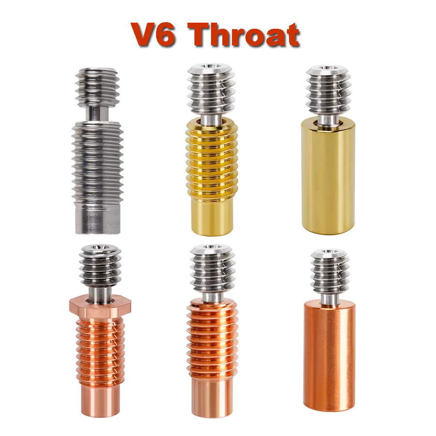 Reorcxe 2er-Set E3D V6 Heat Break Throat aus Titanlegierung und Kupfer für 1,75 mm FDM 3D-Drucker - Bild 2