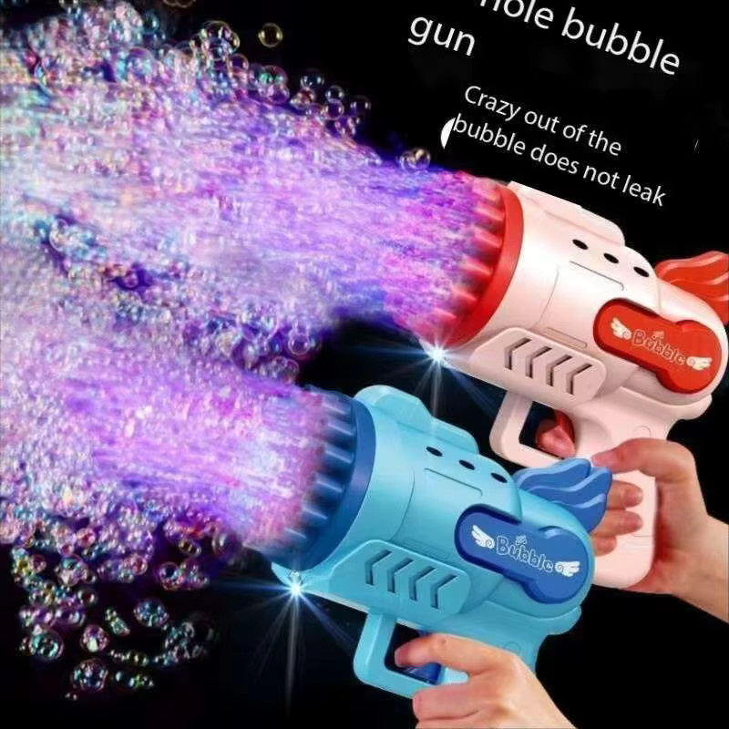 Adoowoo Bubble Gun, elektrische automatische Seife Rakete Blasen Maschine, Rot, Bunt / Mehrfarbig, ab 3 Jahre - Bild 3
