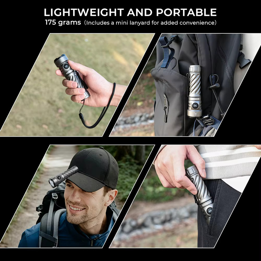 Wurkkos TS26 RGB LED Taschenlampe mit 3400 lm, USB-C wiederaufladbar und magnetischer Endkappe für professionelles Outdoor-Licht und EDC - Bild 4
