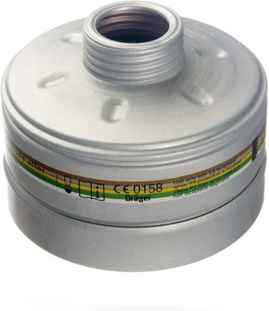 Dräger Atemschutz Kombinationsfilter 940 A2b2e2k1 P2 R D Gasfilter und Partikelfilter mit Rd40 Anschluss in Silber - Bild 1