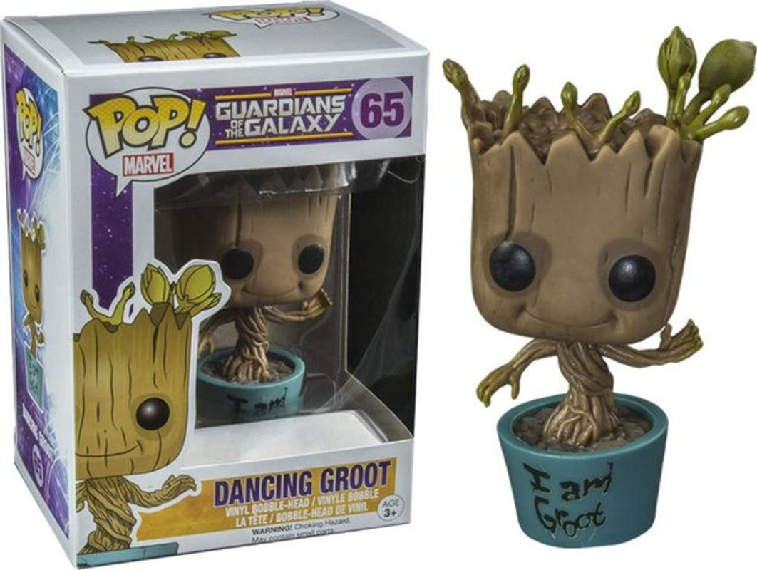 Funko Pop Guardians of the Galaxy Tanzender Groot Figur in Blau und Braun aus Kunststoff - Bild 1